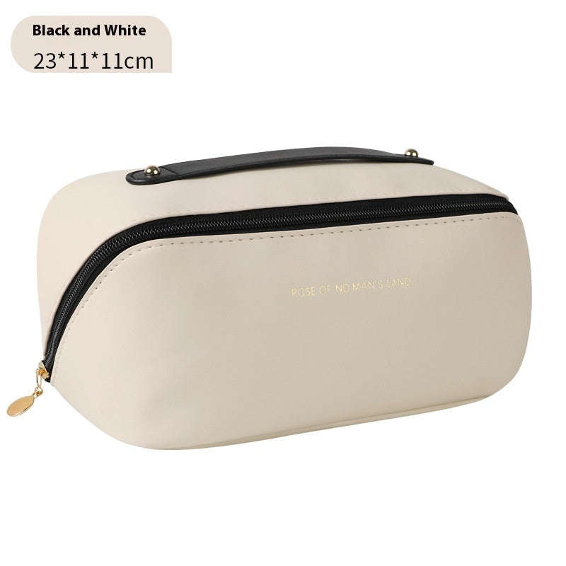 Portable Travel Large Capacity Polyurethane Pillow Cosmetic Bag