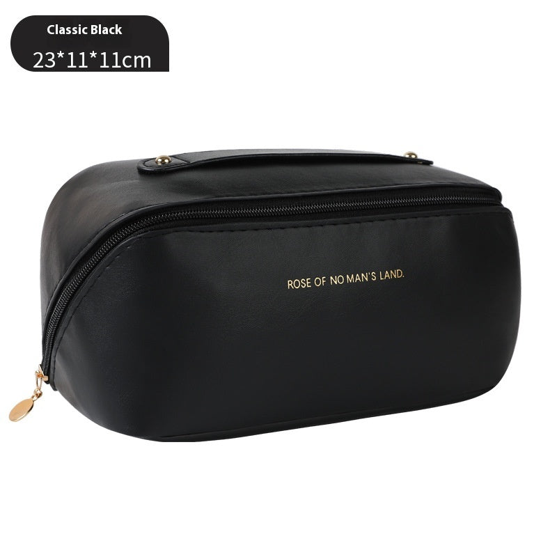 Portable Travel Large Capacity Polyurethane Pillow Cosmetic Bag