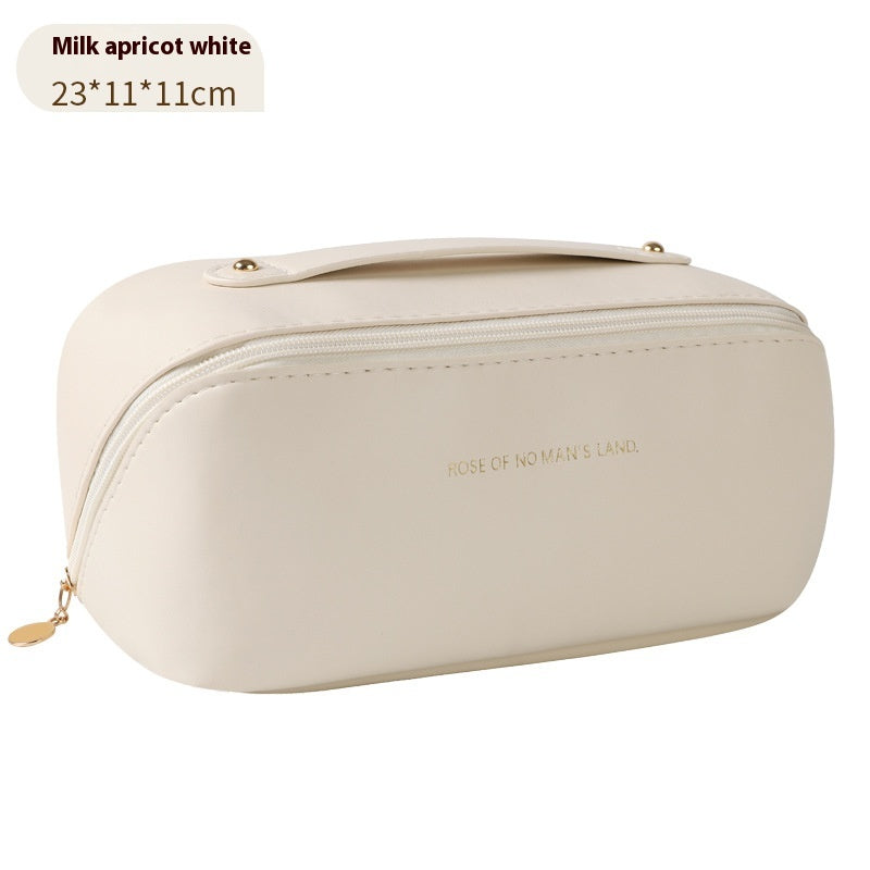 Portable Travel Large Capacity Polyurethane Pillow Cosmetic Bag